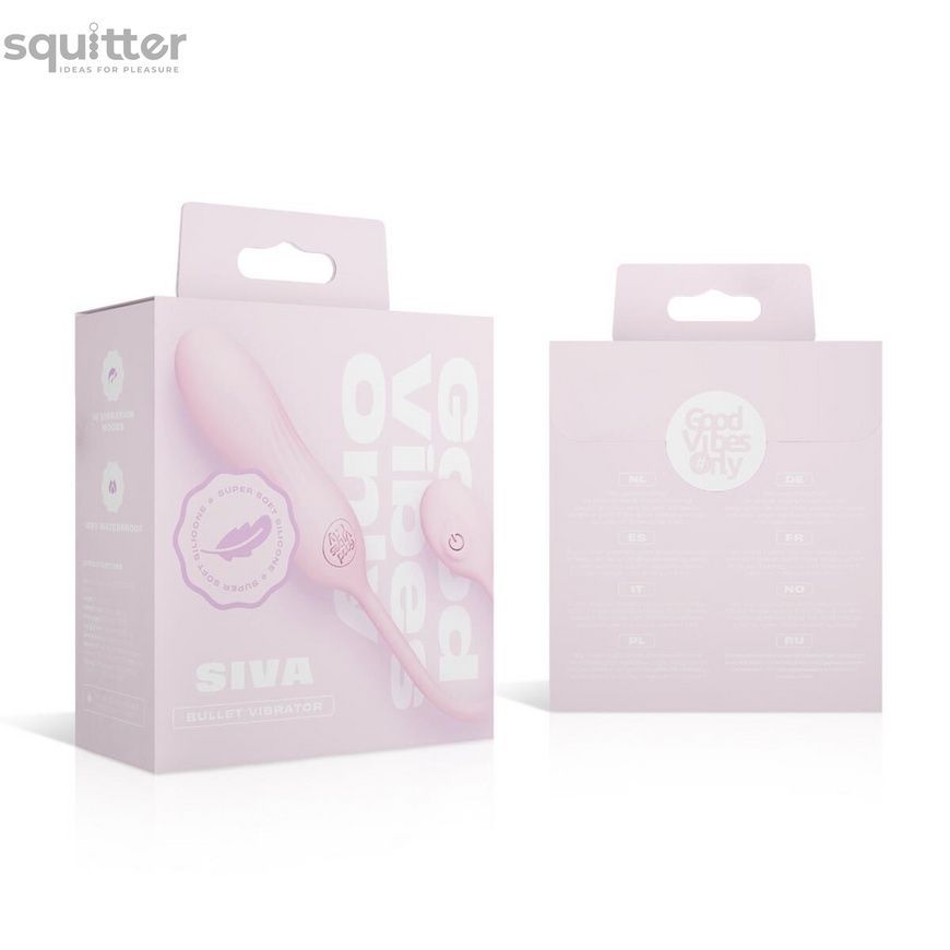 Віброяйце Good Vibes Only - SIVA Bullet Vibrator Soft Silicone - Pink SX3077 - онлайн-сексшоп Сквітер
