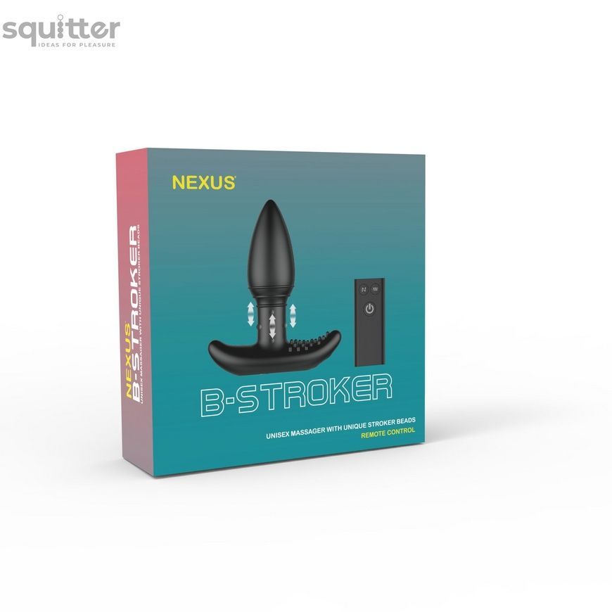 Анальна вібропробка Nexus B-stroker з масажними намистинами на ніжці з пультом Д/КУ SO3844 - онлайн-сексшоп Сквітер
