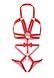 Портупея-тедді з ременів Leg Avenue Studded O-ring harness teddy L Red, екошкіра SO8562,5 - інтернет-магазин інтимних товарів Squitter