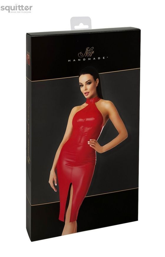 Сукня Noir Handmade F354 Red powerwetlook dress - XXL SX2108 - онлайн-сексшоп Сквітер