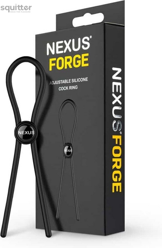 Ерекційне кільце Nexus FORGE Single Adjustable Lasso - Black SO8693 фото