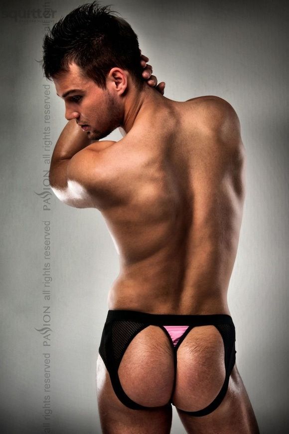 Чоловічі трусики з рожевим гульфіком Passion 007 THONG pink L/XL PSM0074 - онлайн-сексшоп Сквітер