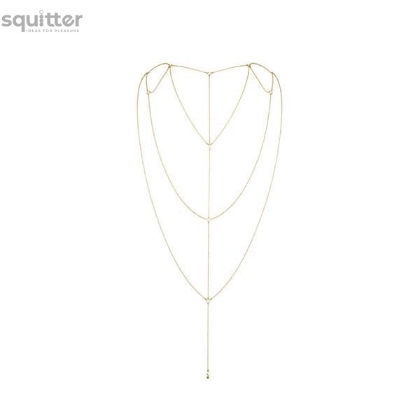 Цепочка для спины Bijoux Indiscrets Magnifique Back and Cleavage Chain - Gold, украшение для тела SO2657 фото