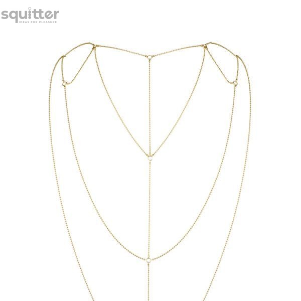 Цепочка для спины Bijoux Indiscrets Magnifique Back and Cleavage Chain - Gold, украшение для тела SO2657 фото