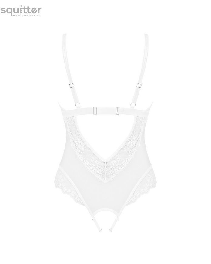 Еротичне напівпрозоре боді Obsessive Heavenlly crotchless teddy XS/S, з доступом SO8166 - онлайн-сексшоп Сквітер