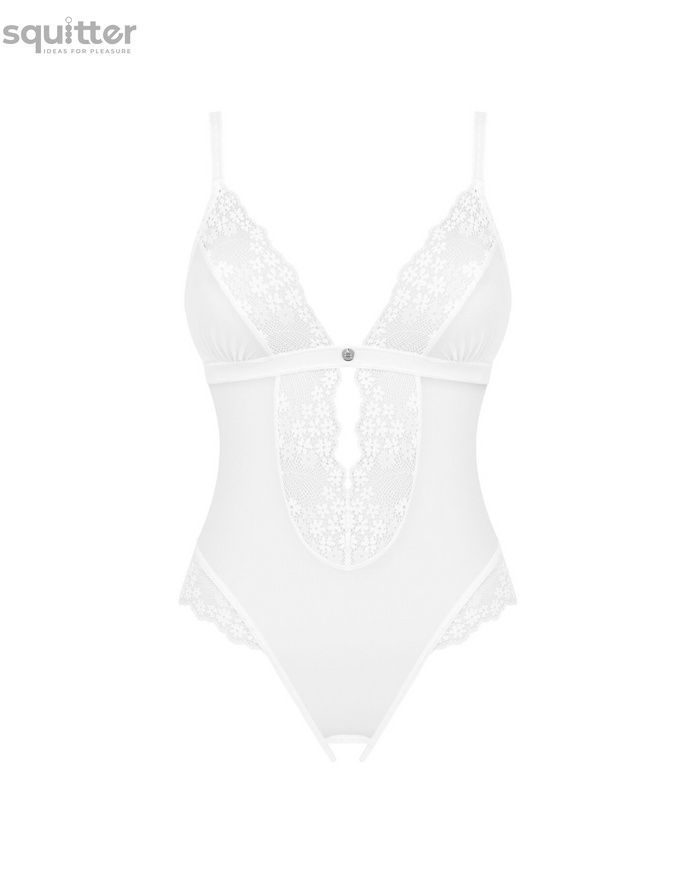Еротичне напівпрозоре боді Obsessive Heavenlly crotchless teddy XS/S, з доступом SO8166 - онлайн-сексшоп Сквітер