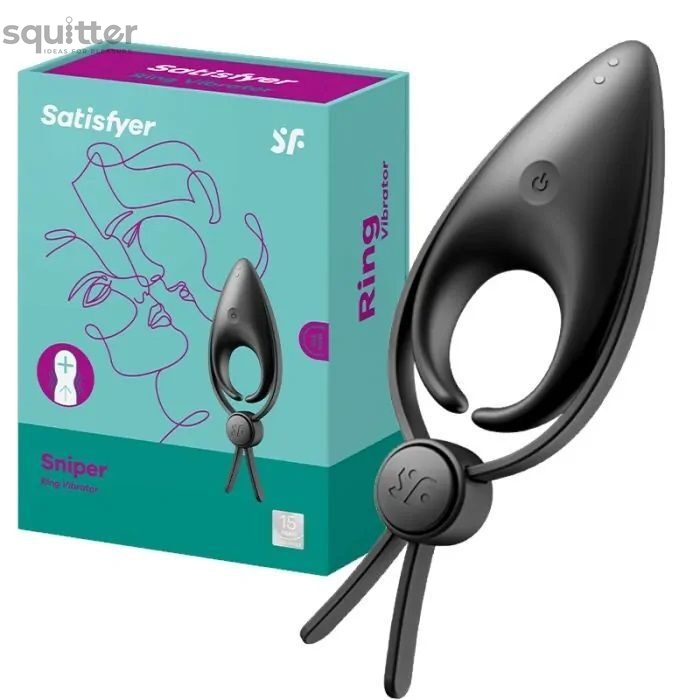 Эрекционное виброкольцо лассо с регулировкой размера Satisfyer Sniper Black SO6079 фото