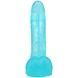 Фалоімітатор Doc Johnson Crystal Jellies - 7 Inch Realistic Cock with Balls - Teal SX4431,2 - інтернет-магазин інтимних товарів Squitter
