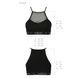 Спортивный топ с прозрачной вставкой Passion PS006 TOP black, size MSO4240,6 - интернет-магазин интимных товаров Squitter
