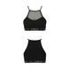 Спортивный топ с прозрачной вставкой Passion PS006 TOP black, size MSO4240,5 - интернет-магазин интимных товаров Squitter