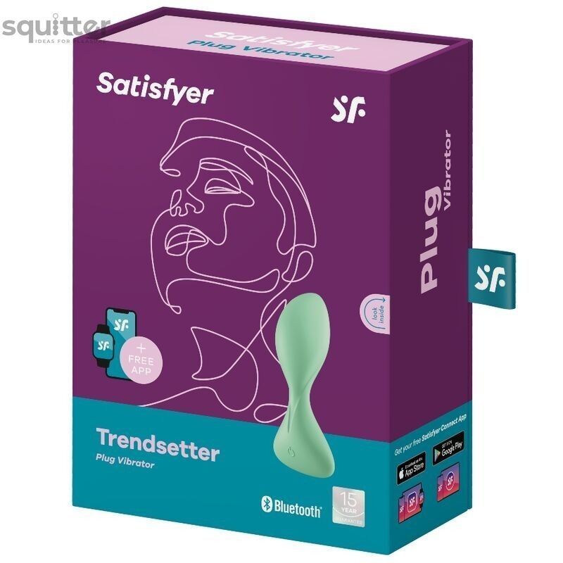 Анальная смарт-пробка с вибрацией Satisfyer Trendsetter Green SO6731 - онлайн-сексшоп Сквитер