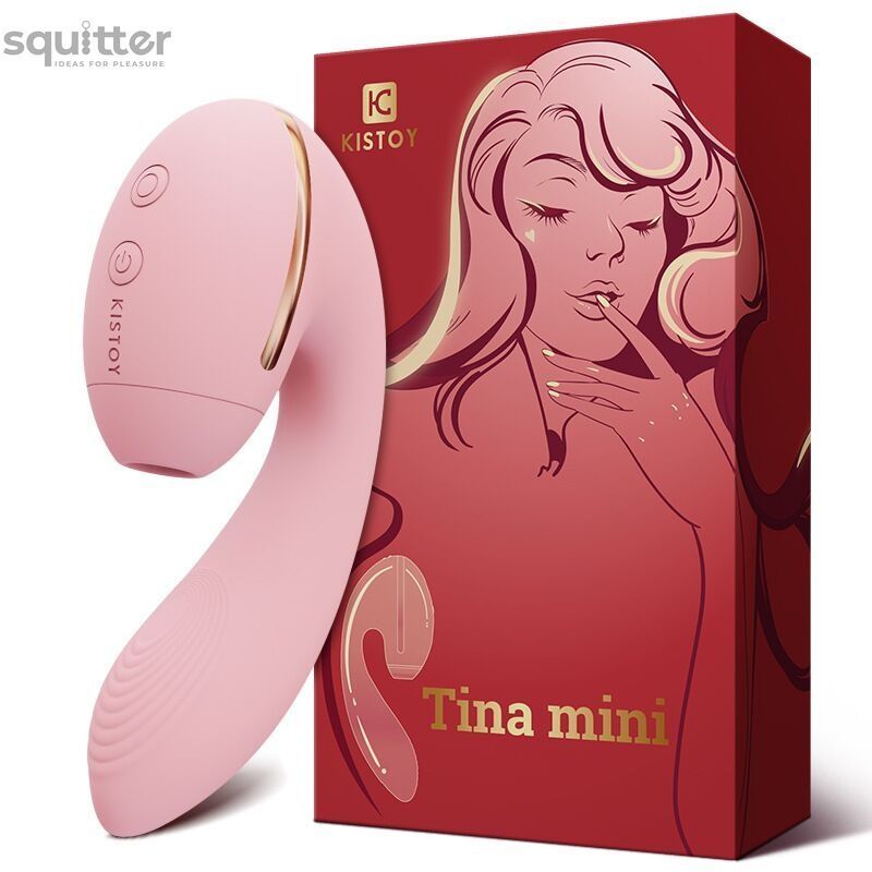 Вакуумный вибратор KISTOY Tina Mini Pink, вагинально-клиторальный SO4954 - онлайн-сексшоп Сквитер