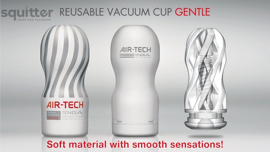 Мастурбатор Tenga Air-Tech Gentle, більш висока аеростимуляція та всмоктувальний ефект ATH-001W фото