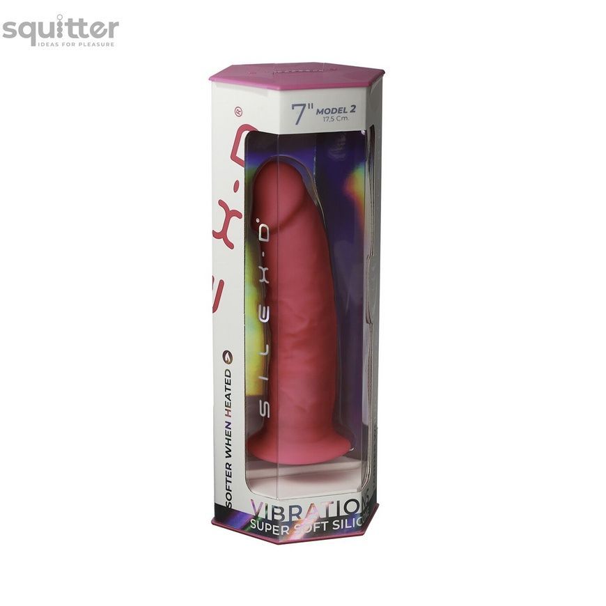 Фалоімітатор з вібрацією SilexD Henry Vibro Pink (MODEL 2 size 7in) + LRS, діаметр 4,4 см SX3130 - онлайн-сексшоп Сквітер