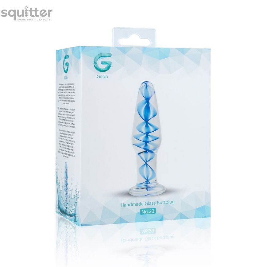 Стеклянная анальная пробка с внутренней спиралью Gildo Glass Buttplug No. 23 SO4417 - онлайн-сексшоп Сквитер