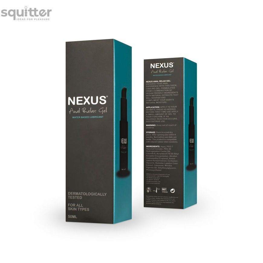 Расслабляющий анальный лубрикант на водной основе Nexus RELAX - Anal Relaxing Gel 50ml SO6643 - онлайн-сексшоп Сквитер
