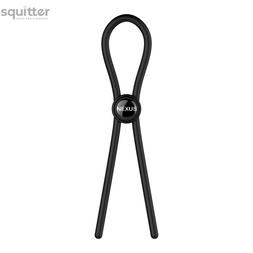 Ерекційне кільце Nexus FORGE Single Adjustable Lasso - Black SO8693 фото