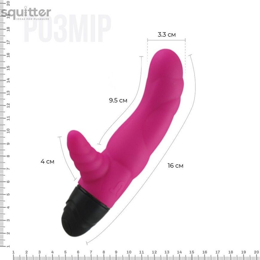 Вібратор рельєфний Adrien Lastic Cyclone Magenta зі стимуляцією точки G, два мотора AD10784 - онлайн-сексшоп Сквітер