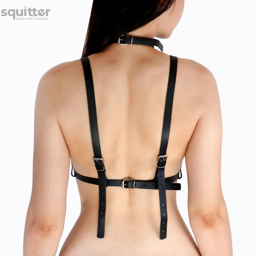 Женская портупея Art of Sex - Delaria Leather harness, Черный XS-M SO8306 - онлайн-сексшоп Сквитер