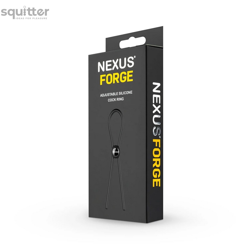 Ерекційне кільце Nexus FORGE Single Adjustable Lasso - Black SO8693 фото