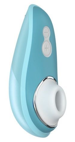 Вакуумний кліторальний стимулятор Womanizer Liberty Blue, магнітна кришка, 2 насадки SO2829 - онлайн-сексшоп Сквітер