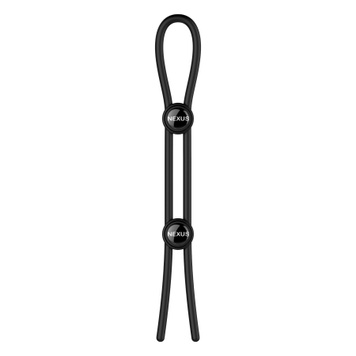 Ерекційне кільце Nexus FORGE Double Adjustable Lasso - Black SO8694 фото