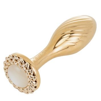 Металева анальна пробка LOCKINK SEVANDA Pearl Pear-shape Anal Plug, зі штучною перлиною SX0887 - онлайн-сексшоп Сквітер