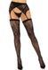 Комплект Leg Avenue Lace thigh highs & garterbelt, One Size, чорний, панчохи та пояс з пажами SX1059,1 - інтернет-магазин інтимних товарів Squitter