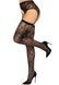 Комплект Leg Avenue Lace thigh highs & garterbelt, One Size, чорний, панчохи та пояс з пажами SX1059,3 - інтернет-магазин інтимних товарів Squitter
