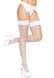 Панчохи-сітка зі швом Leg Avenue Backseam Thigh Highs White, one size SO7975 фото 4