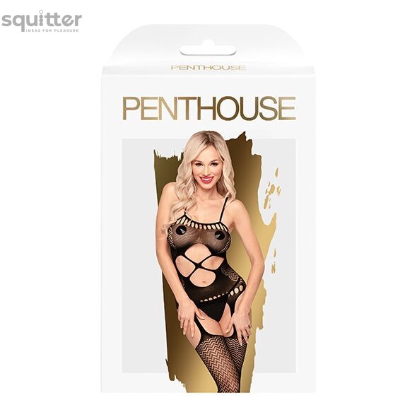 Бодістокінг з вирізом на животику Penthouse - Hot Nightfall Black S/L SO4396 фото