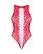 Ажурный бодистокинг с эффектом шнуровки Obsessive B120 teddy red S/M/L, красныйSO7208,5 - интернет-магазин интимных товаров Squitter