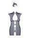 Эротический костюм стюардессы Obsessive Stewardess 3 pcs costume grey S/M, серый, платье, стринги, пSO7308,5 - интернет-магазин интимных товаров Squitter