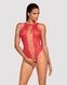 Ажурный бодистокинг с эффектом шнуровки Obsessive B120 teddy red S/M/L, красныйSO7208,1 - интернет-магазин интимных товаров Squitter