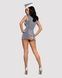 Эротический костюм стюардессы Obsessive Stewardess 3 pcs costume grey S/M, серый, платье, стринги, пSO7308,4 - интернет-магазин интимных товаров Squitter