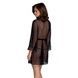 Пеньюар Passion AMBERLY PEIGNOIR black, S/M, пояс у комплекті SX0462,2 - інтернет-магазин інтимних товарів Squitter