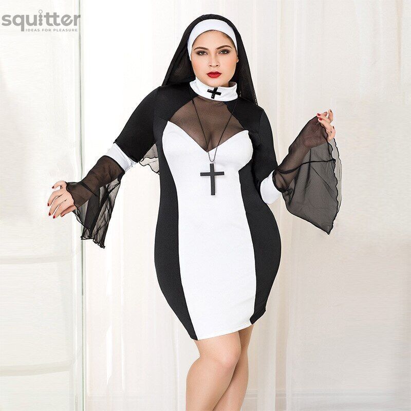 Эротический костюм монашки JSY P71109 Plus Size SO8359 - онлайн-сексшоп Сквитер