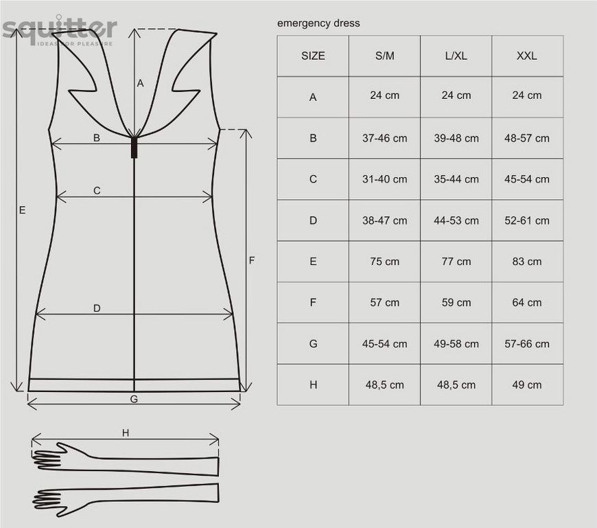Еротичний костюм медсестри Obsessive Emergency dress S/M, white, сукня, стринги, рукавички, чепчик, стетоскоп SO7704 - онлайн-сексшоп Сквітер