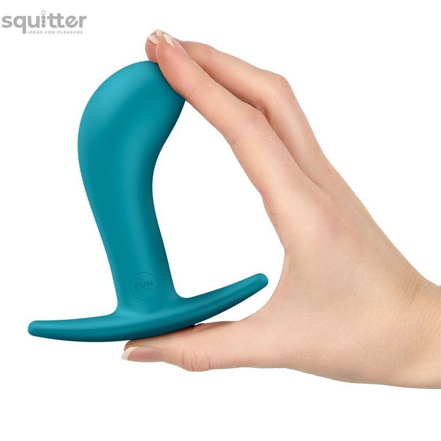 Анальна пробка Fun Factory BOOTIE L Aquamarine, діаметр 3,8 см, тонкий обмежувач SX3667 - онлайн-сексшоп Сквітер