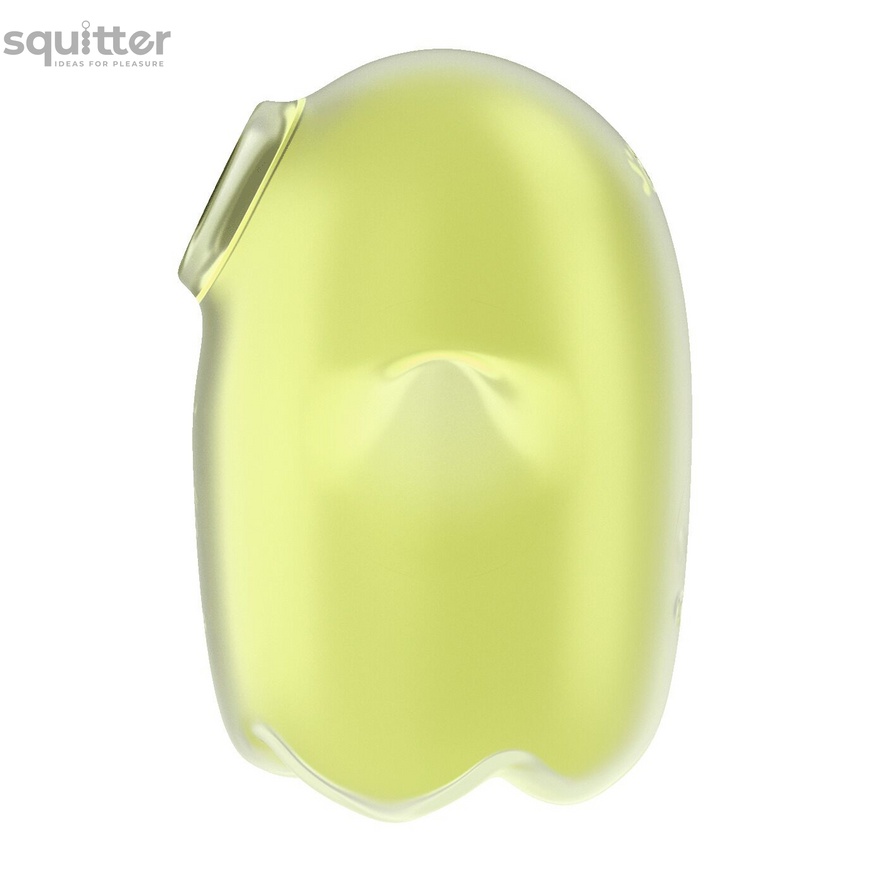 Вакуумний кліторальний стимулятор із вібрацією Satisfyer Glowing Ghost Yellow SX0543 фото