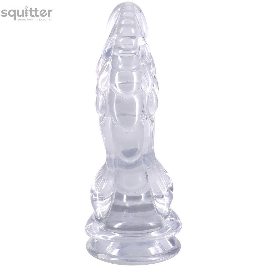 Фентезійний фалоімітатор Doc Johnson Crystal Jellies - Invader Dong 8.5 Inch - Clear SX4432 - онлайн-сексшоп Сквітер