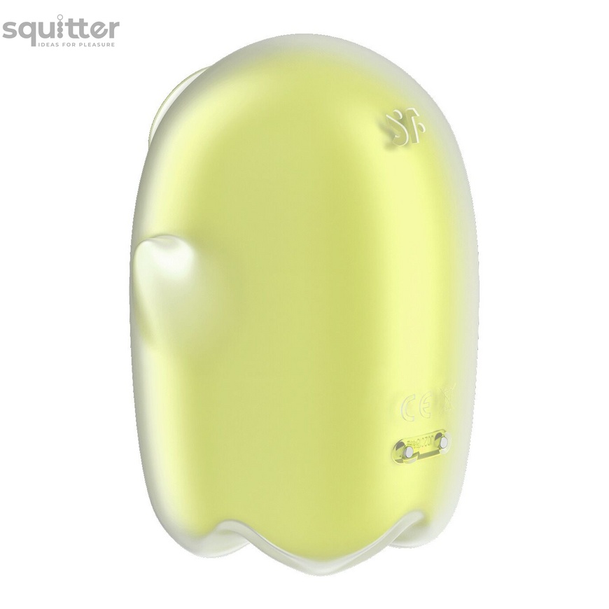 Вакуумний кліторальний стимулятор із вібрацією Satisfyer Glowing Ghost Yellow SX0543 фото