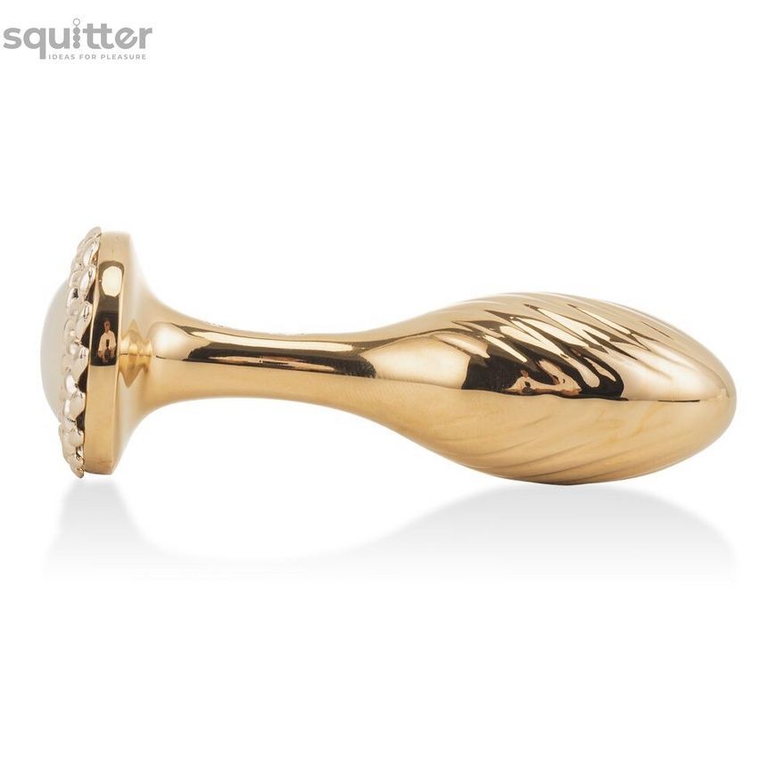 Металева анальна пробка LOCKINK SEVANDA Pearl Pear-shape Anal Plug, зі штучною перлиною SX0887 - онлайн-сексшоп Сквітер