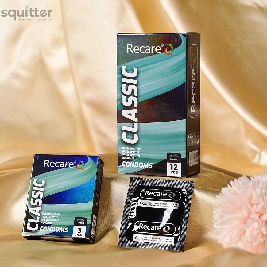 Презервативи Holographic Recare Classic Condoms 12 шт, класичні SX3334 - онлайн-сексшоп Сквітер