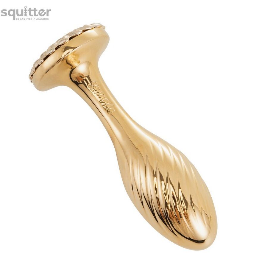 Металева анальна пробка LOCKINK SEVANDA Pearl Pear-shape Anal Plug, зі штучною перлиною SX0887 - онлайн-сексшоп Сквітер