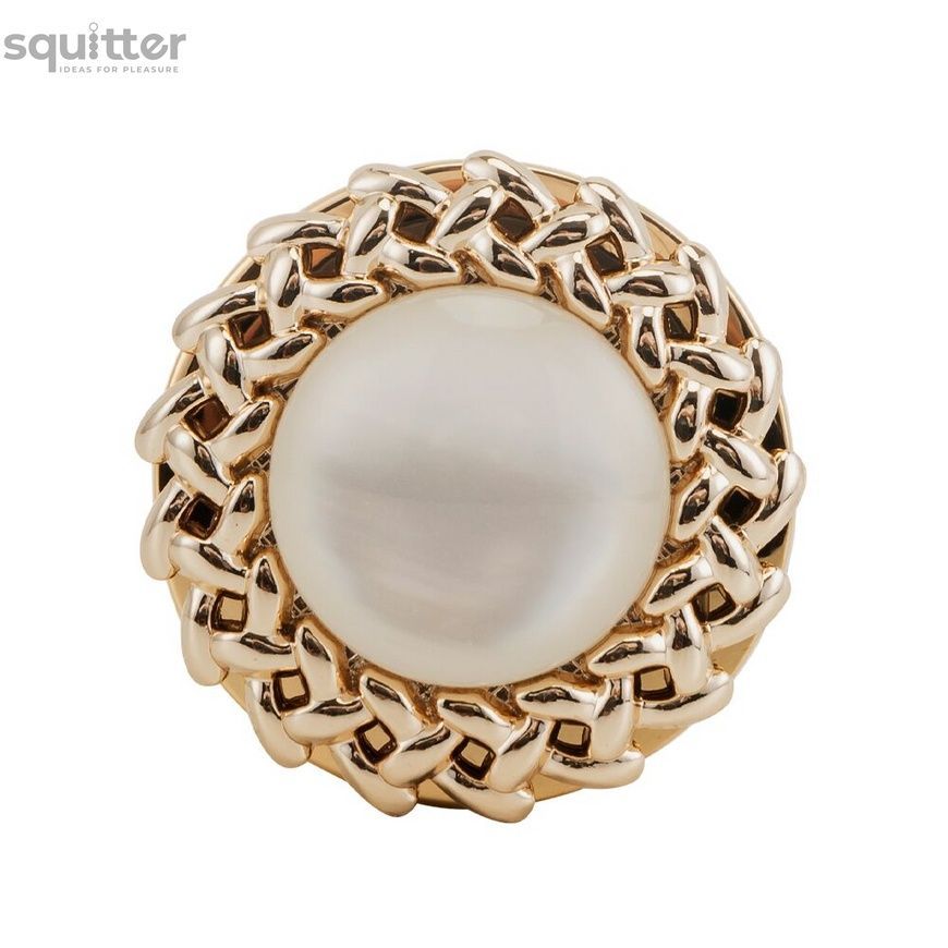Металева анальна пробка LOCKINK SEVANDA Pearl Pear-shape Anal Plug, зі штучною перлиною SX0887 - онлайн-сексшоп Сквітер
