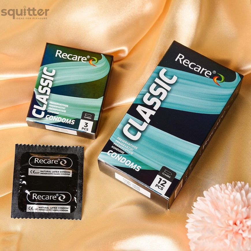 Презервативи Holographic Recare Classic Condoms 12 шт, класичні SX3334 - онлайн-сексшоп Сквітер
