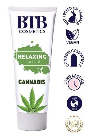 Змазка на гібридній основі BTB Relaxing Lubricant Cannabis (100 мл) SO7537 - онлайн-сексшоп Сквітер