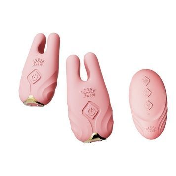 Смарт-вібратор для грудей Zalo - Nave Coral Pink, пульт ДК, робота через додаток SO7491 - онлайн-сексшоп Сквітер