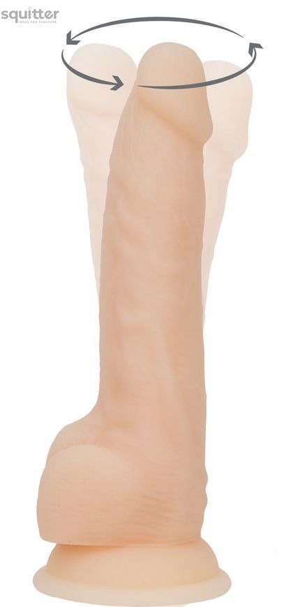 Фалоімітатор з вібрацією та ротацією Naked ADDICTION James 8&Prime; Rotating & Vibrating Dong, пульт ДК SO5587 - онлайн-сексшоп Сквітер